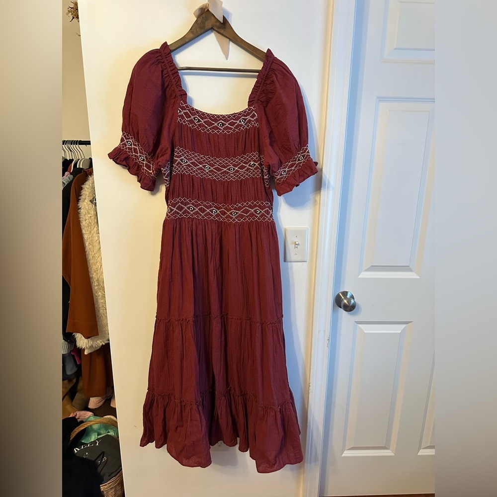 IVY CITY Deep Red Liesl Dress women’s size XL - Picture 2 of 6